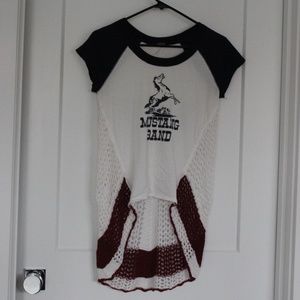 EUC: Free People Crochet Tee. Sz S. FINAL PRICE